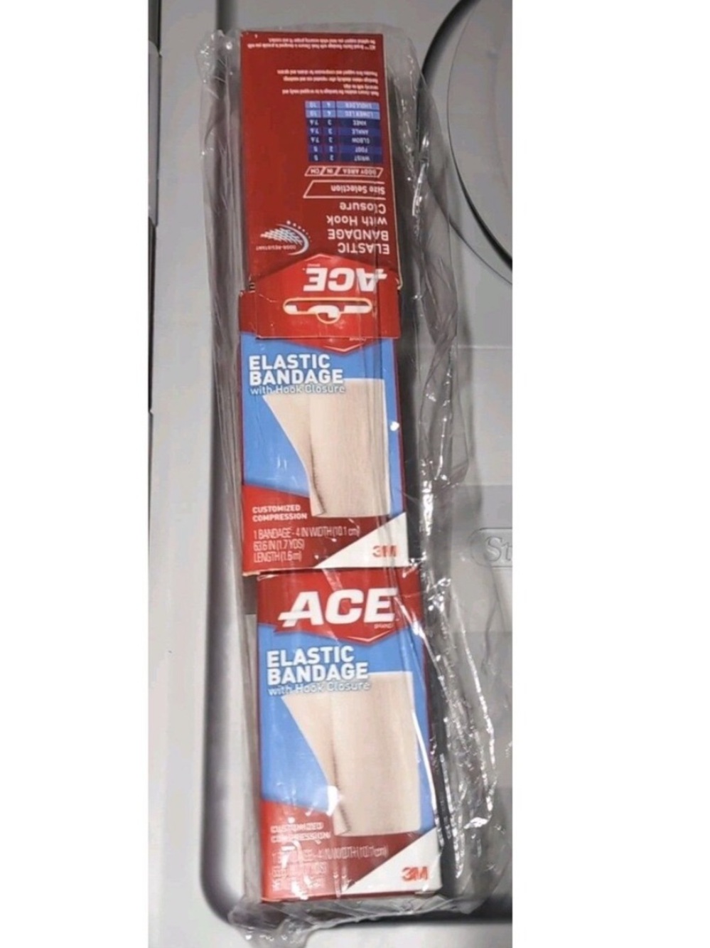 🆕 ACE Elastic Bandage Compression Hook Closure 4 In Latex Free - LOT OF 3